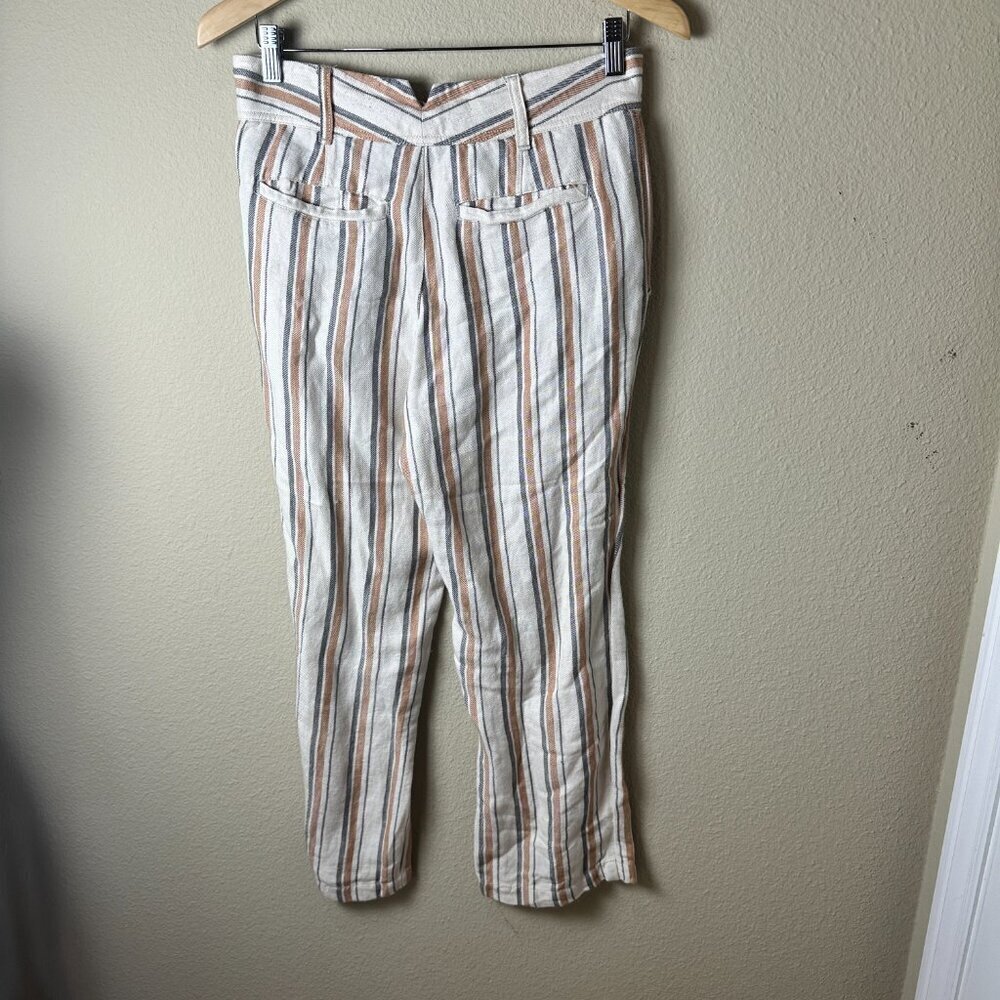 FREE PEOPLE Striped Linen Beachy Wide Leg Pants Trousers - Size 2 - Picture 5 of 9